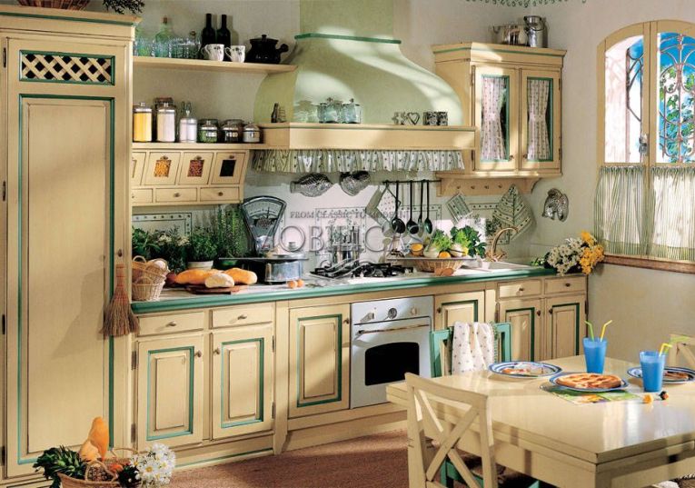 Зеленый цвет в интерьере прованской кухни (часть 2)