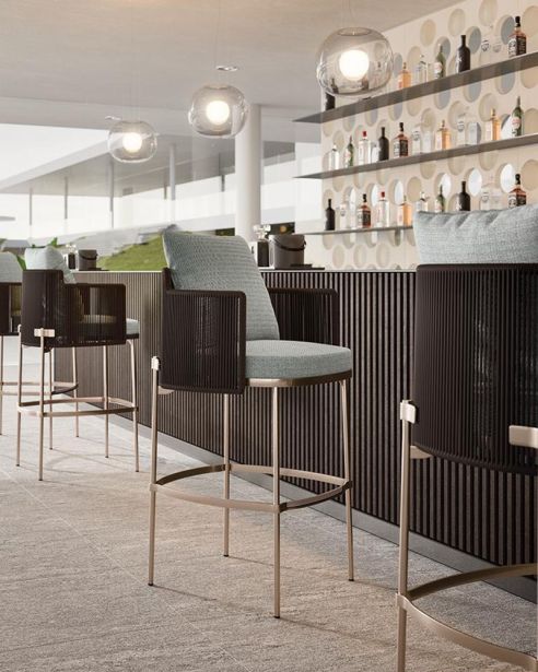 Барный стул Tape Cord Outdoor фабрики MINOTTI