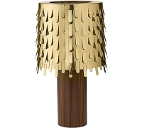 Настольная лампа Jackfruit (Polished brass + Wood)