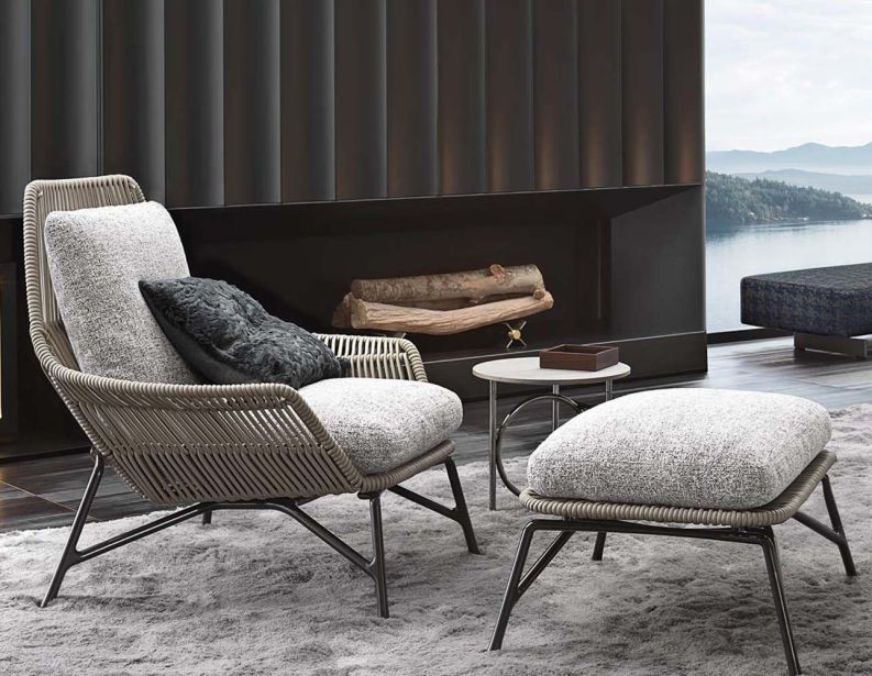 Пуф Prince Cord Indoor фабрики MINOTTI