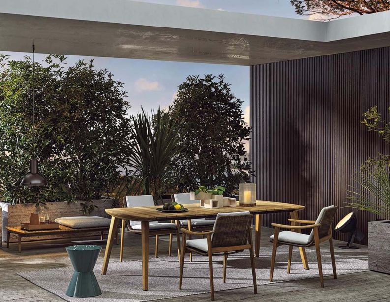 Стол Fynn Outdoor фабрики MINOTTI