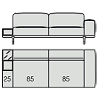 Диван Argo (правый/левый) с контейнером